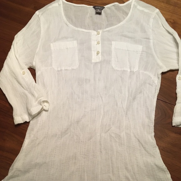 Eddie Bauer White Shirt Medium - Picture 1 of 2